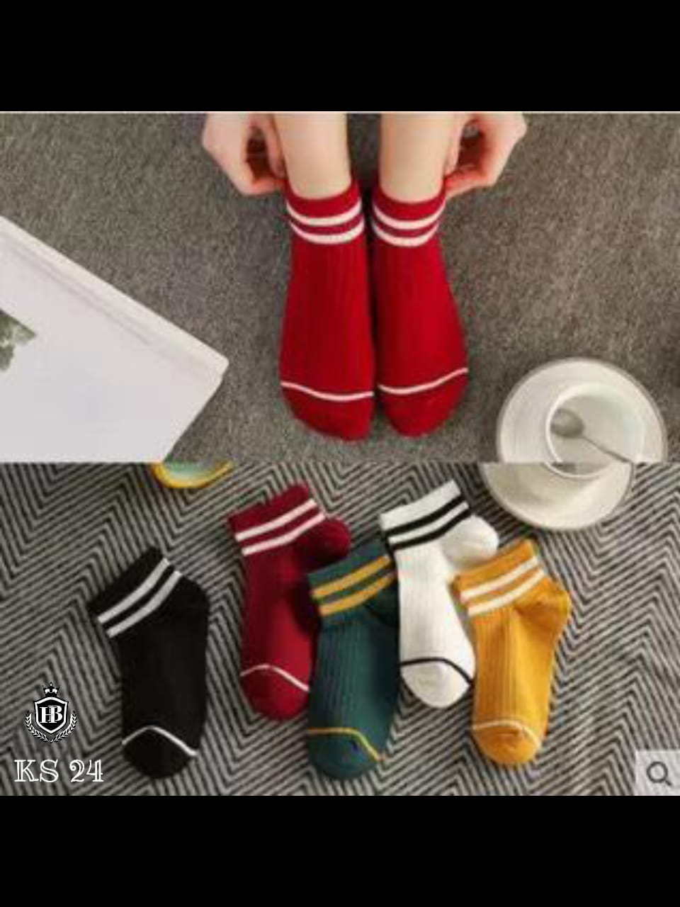 KAOS KAKI BASEBALL 2 STRIPS